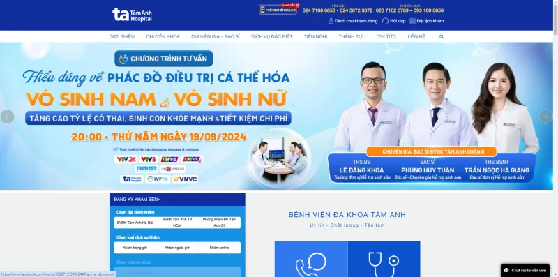 website bệnh viện, phòng khám website bệnh viện, phòng khám