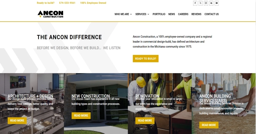 Những yếu tố cần có khi thiết kế website ngành xây dựng