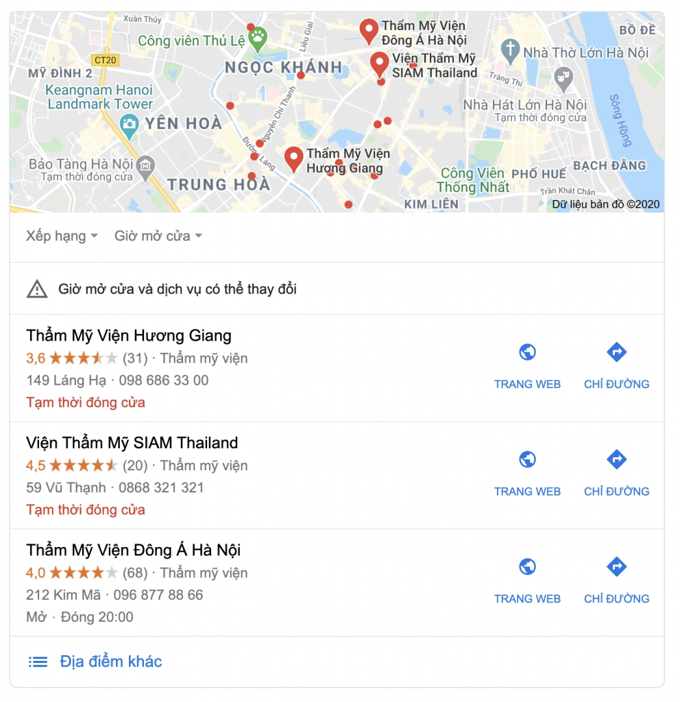 Các Kết Quả Hiển Thị Phổ Biến Trên SERP