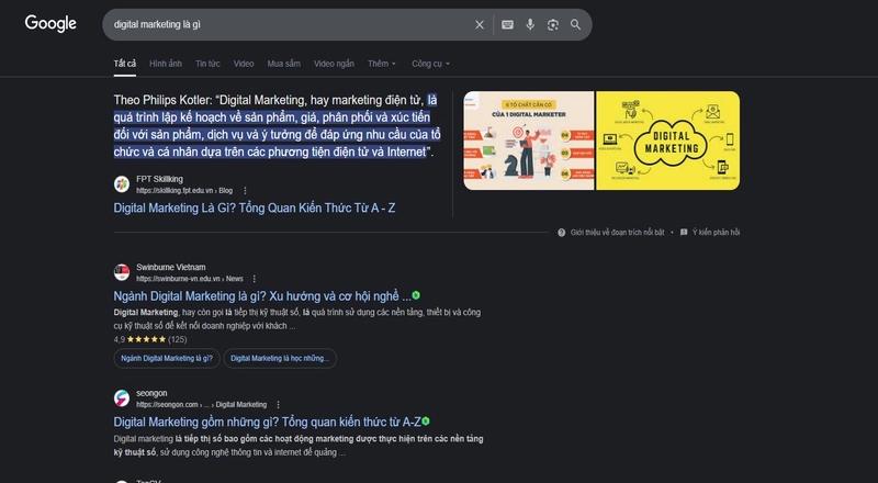 Các loại Zero Click Search phổ biến hiện nay
