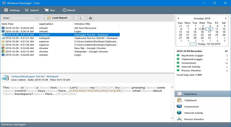 Cách sử dụng phần mềm Free Keylogger trên máy tính (tham khảo)
