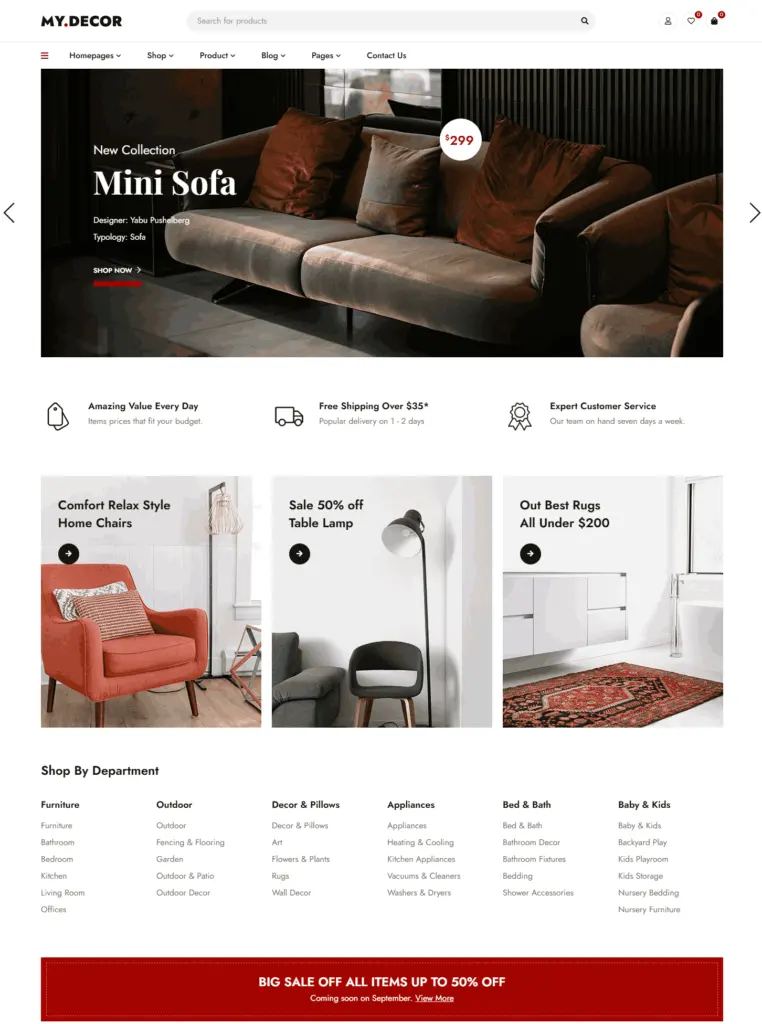 Mẫu website nội thất đẹp cho showroom và xưởng sản xuất