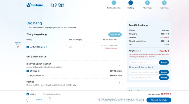 Hướng dẫn đăng ký tên miền .BIZ.VN