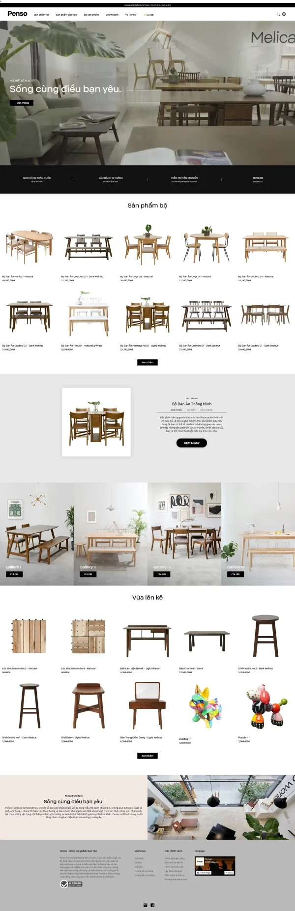 Mẫu website bán lẻ nội thất mã số MN489