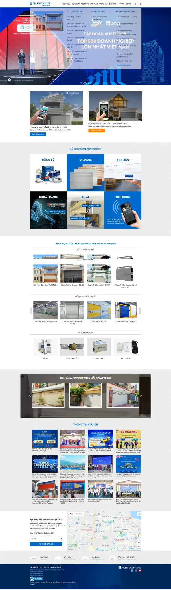 Mẫu Website cửa cuốn MN312