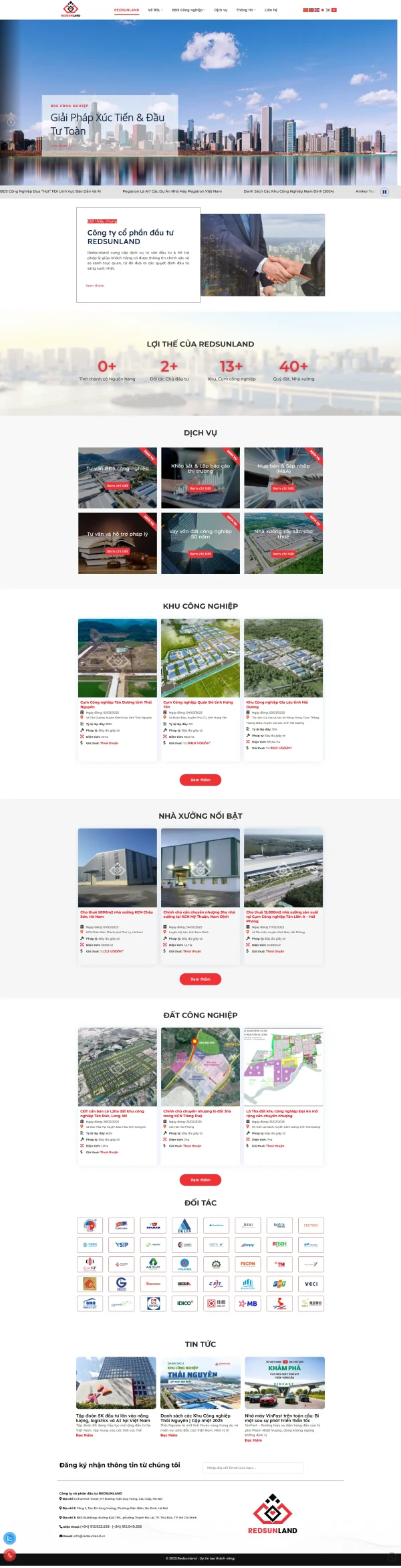 Mẫu website bất động sản cho thuê mã số MN529