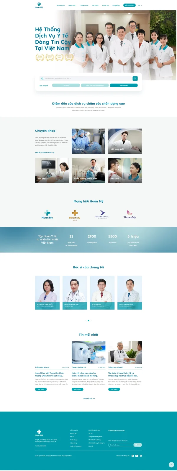 Mẫu Website bệnh viện tư nhân MN280