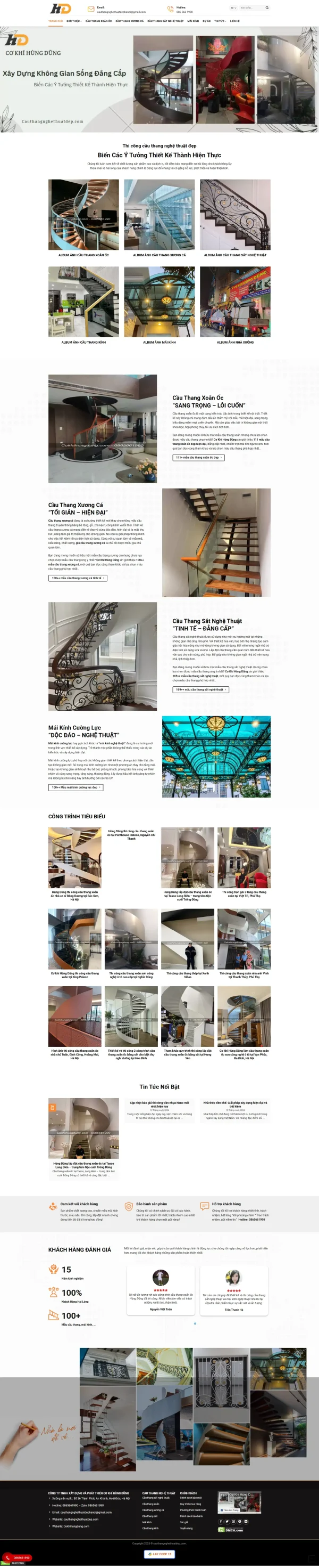 Mẫu website cầu thang mã số MN496