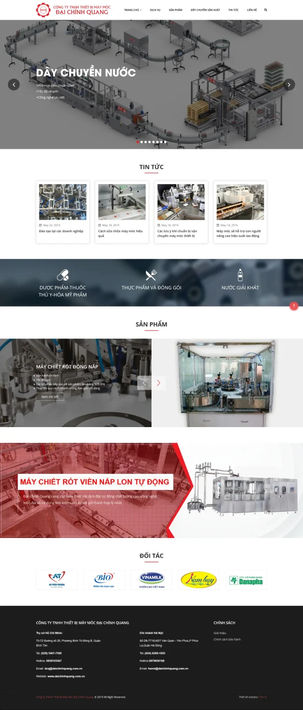 Mẫu Website máy dược phẩm trọn gói MN230