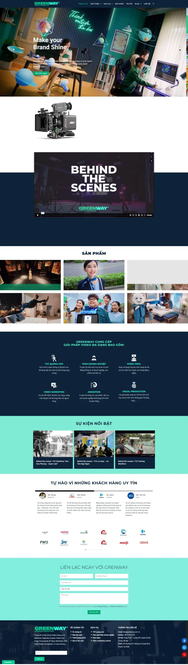 Mẫu Website công ty quay phim quảng cáo MN095