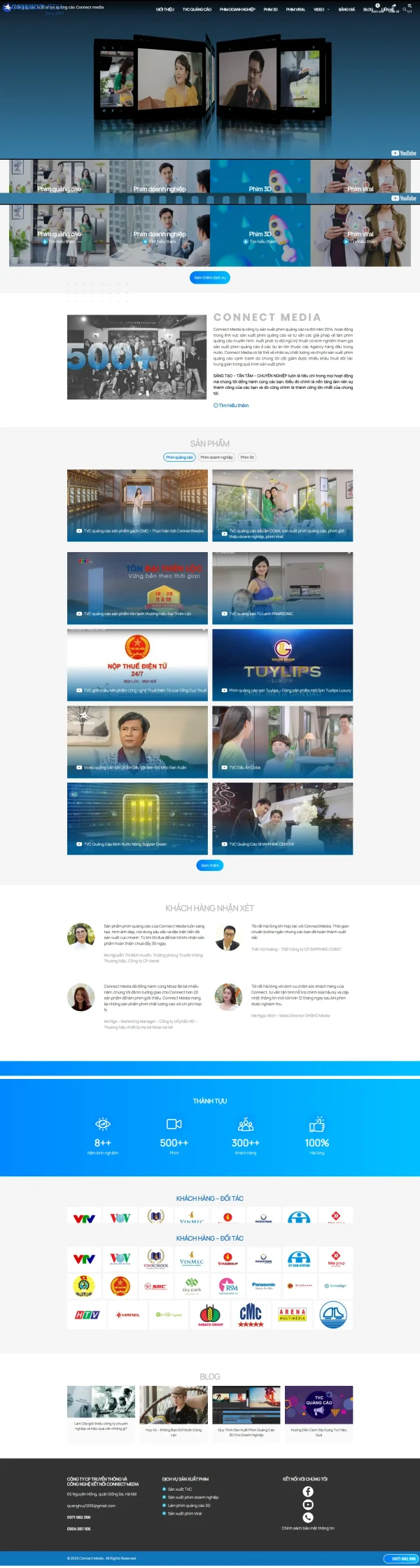 Mẫu Website công ty quay phim quảng cáo MN094