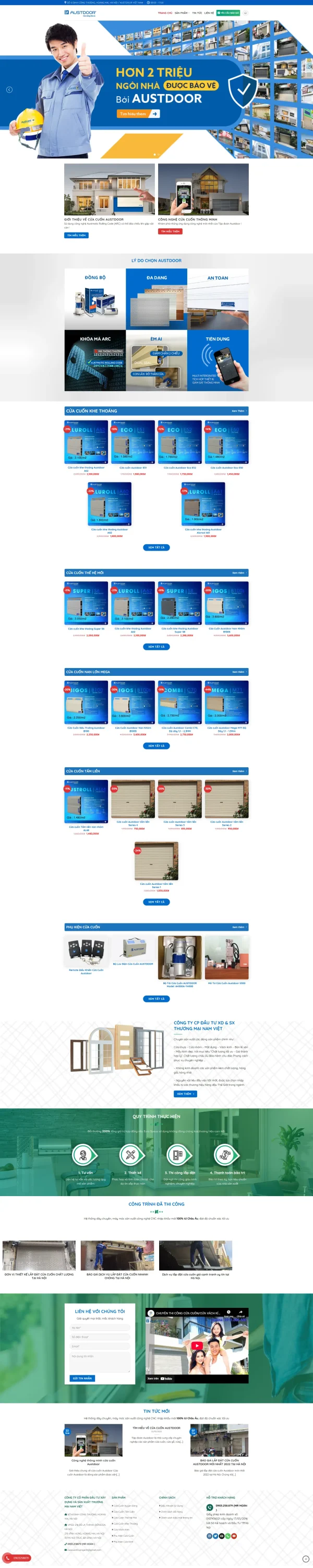 Mẫu Website cửa cuốn MN313