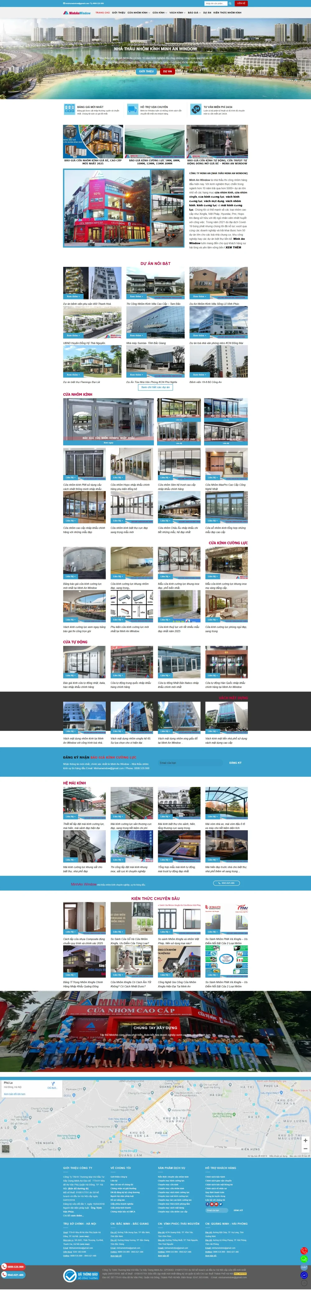 Mẫu Website cửa nhôm kính MN270