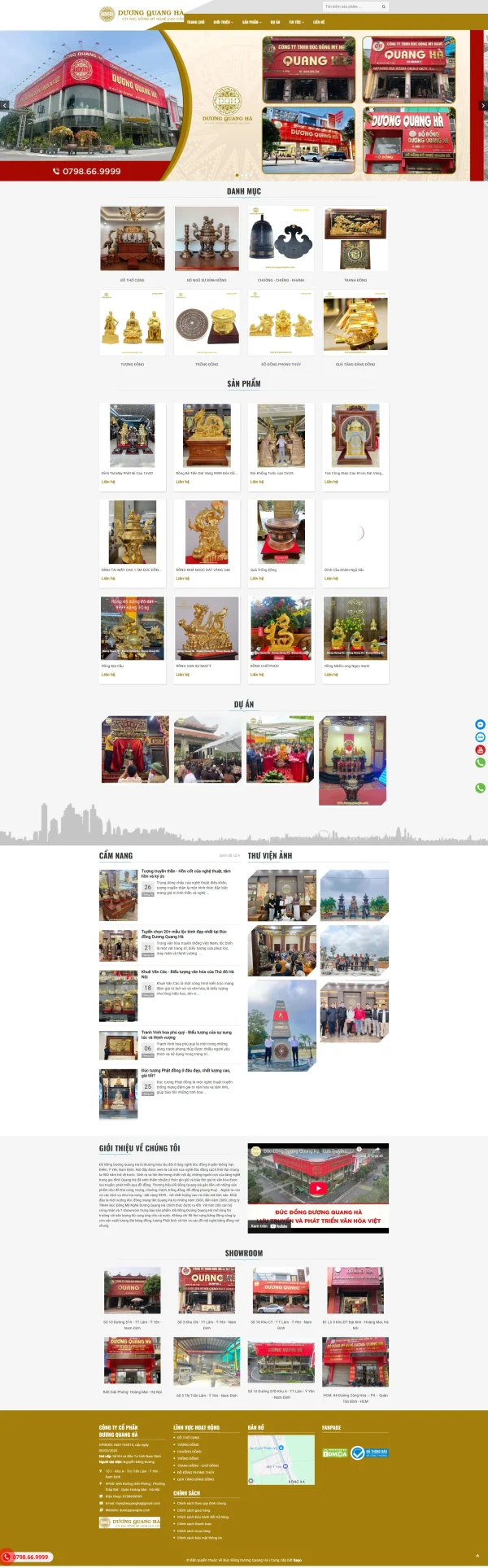 Mẫu Website án gian bàn thờ mã số MN417