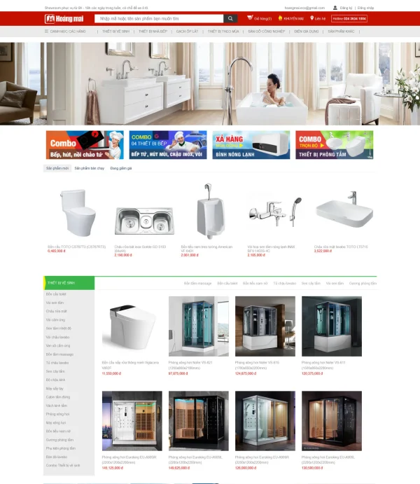 Mẫu Website Kinh Doanh Thiết Bị Vệ Sinh MN172