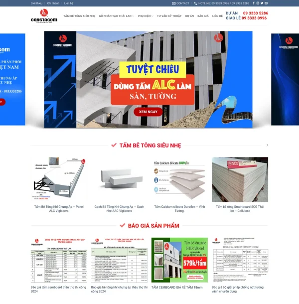 Mẫu Website Kinh Doanh Vật Liệu Xây Dựng MN147