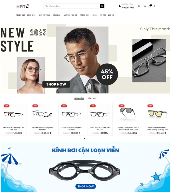 Mẫu Website Kinh Mắt Thời Trang MN281