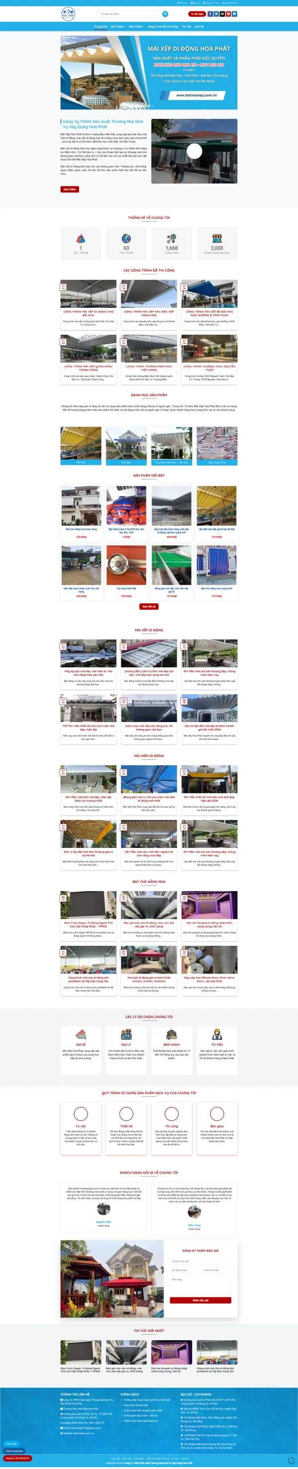 Mẫu Website Mái Hiên Di Động MN085