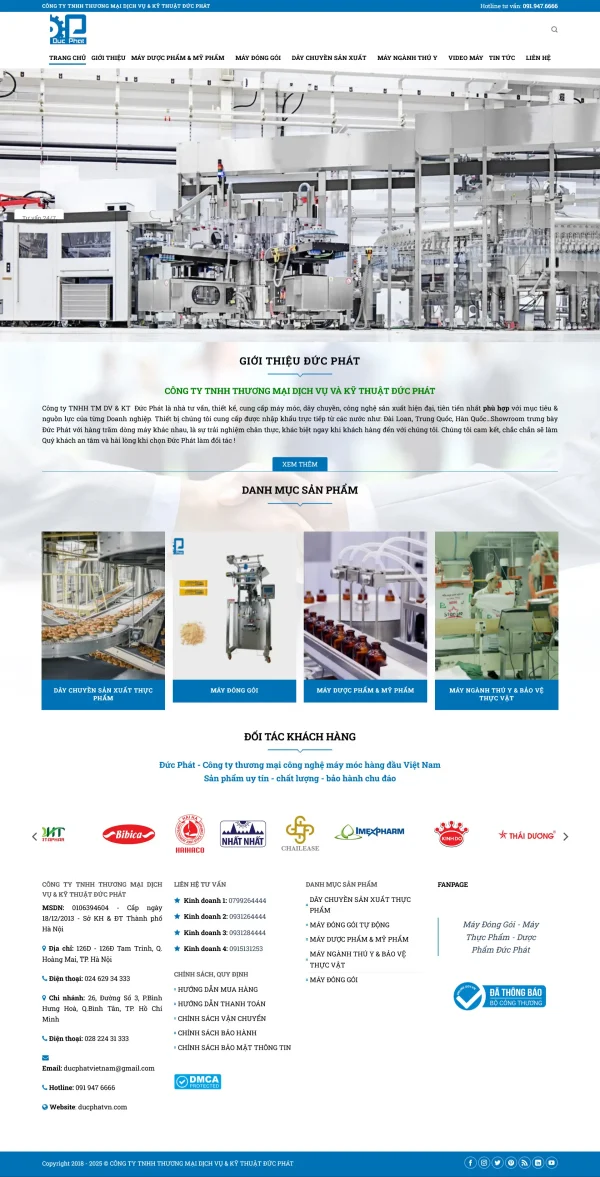 Mẫu Website máy dược phẩm trọn gói MN231