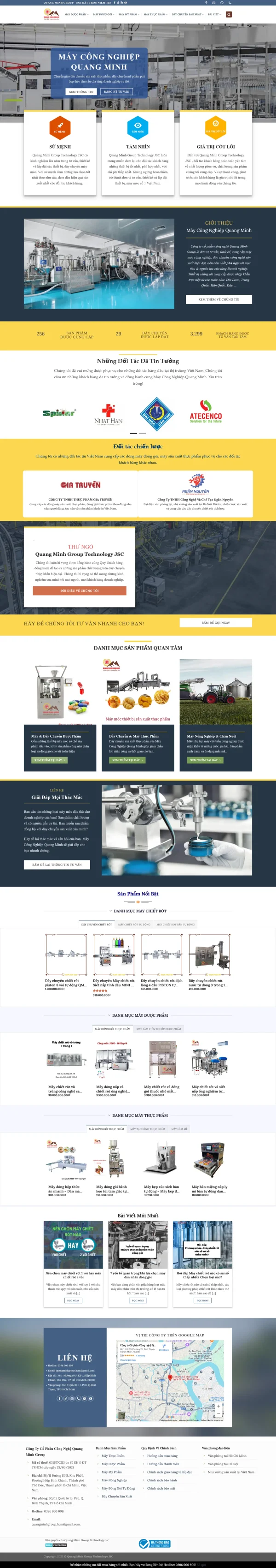 Mẫu Website máy dược phẩm trọn gói MN232