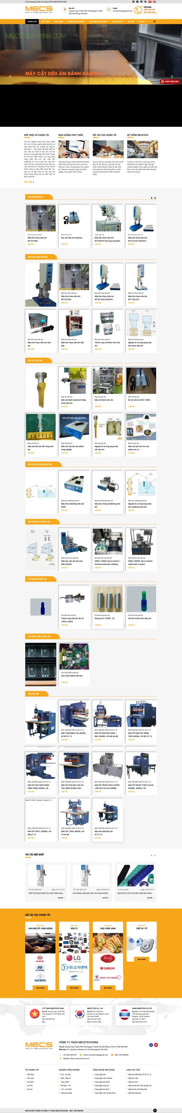 Mẫu Website máy hàn nhựa MN333