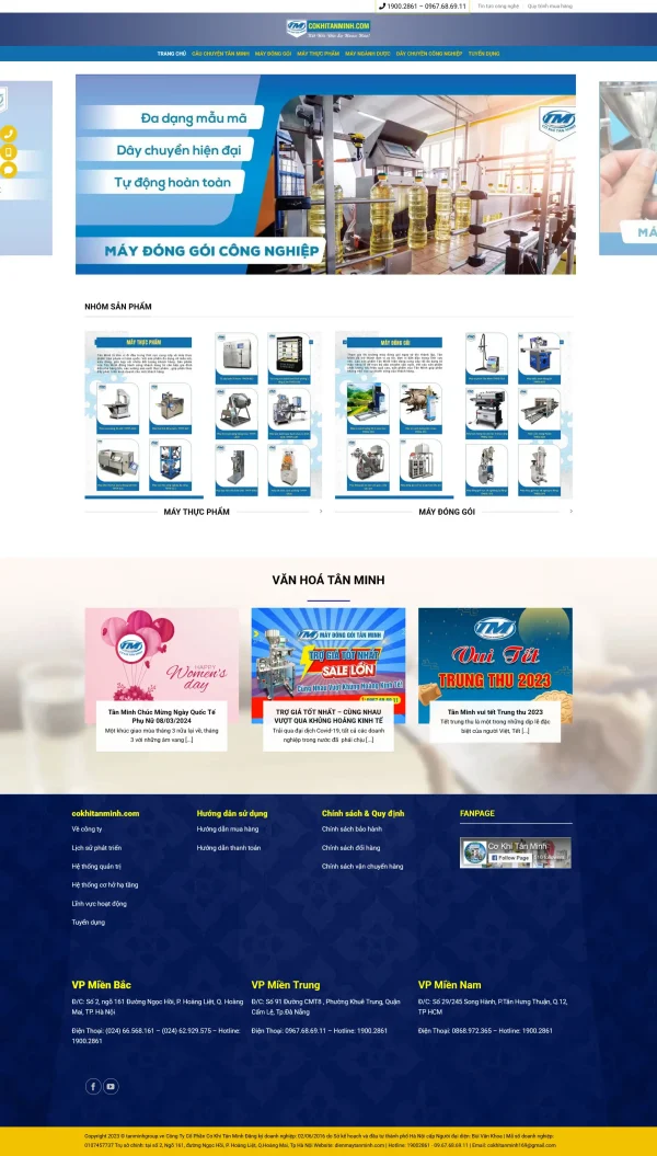 Mẫu Website máy thực phẩm MN066