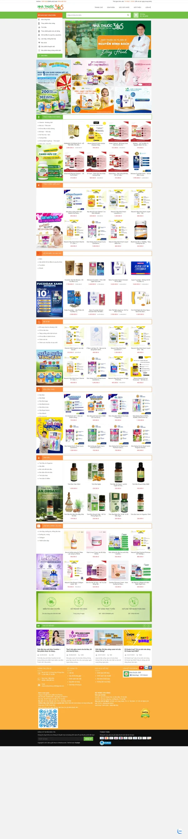 Mẫu Website bán thuốc online MN011