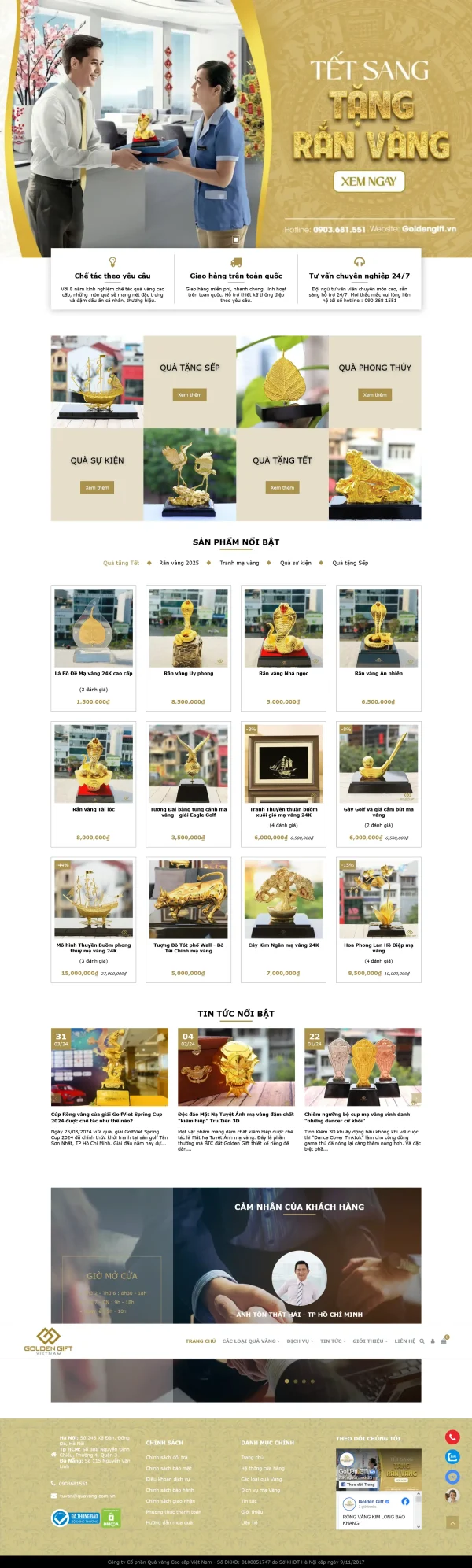 Mẫu Website quà tặng lưu niệm MN320