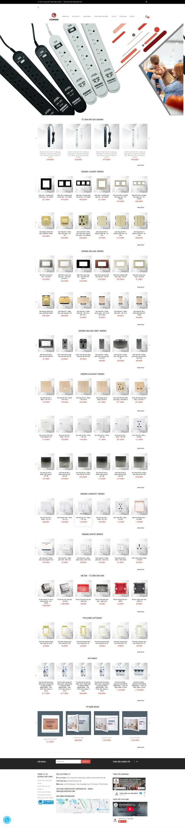 Mẫu Website thiết bị điện công nghiệp MN275