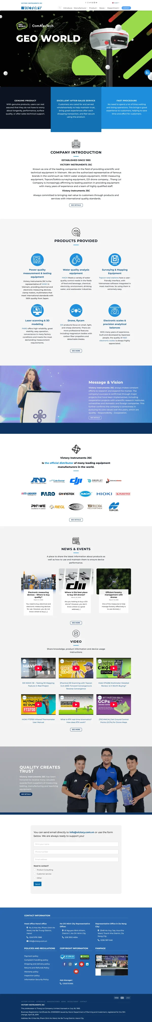 Mẫu Website thiết bị thí nghiệm cơ lý MN322