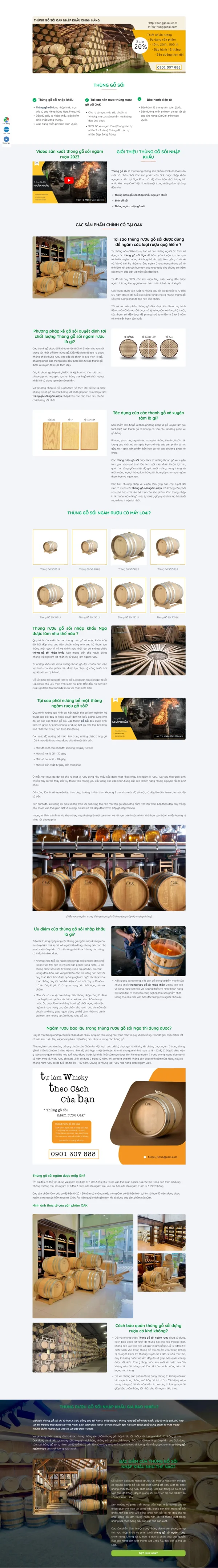 Mẫu Website thùng rượu gỗ trọn gói MN233