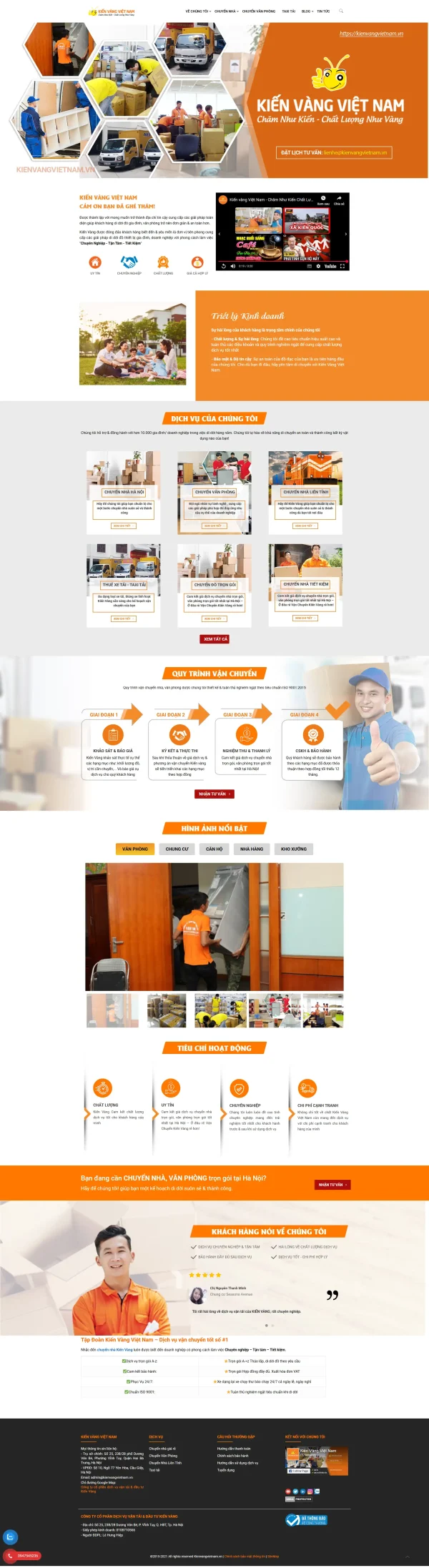 Mẫu Website chuyển nhà trọn gói MN048