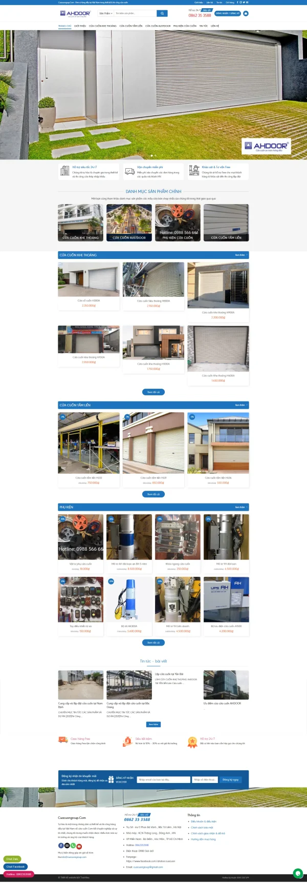 Mẫu Website cửa cuốn MN314