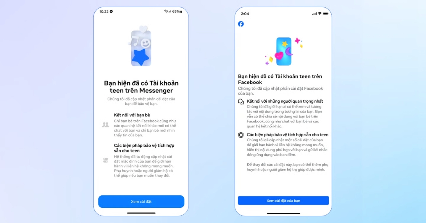 Meta ra mắt Teen Account bảo vệ người dùng vị thành niên trên Facebook và Messenger