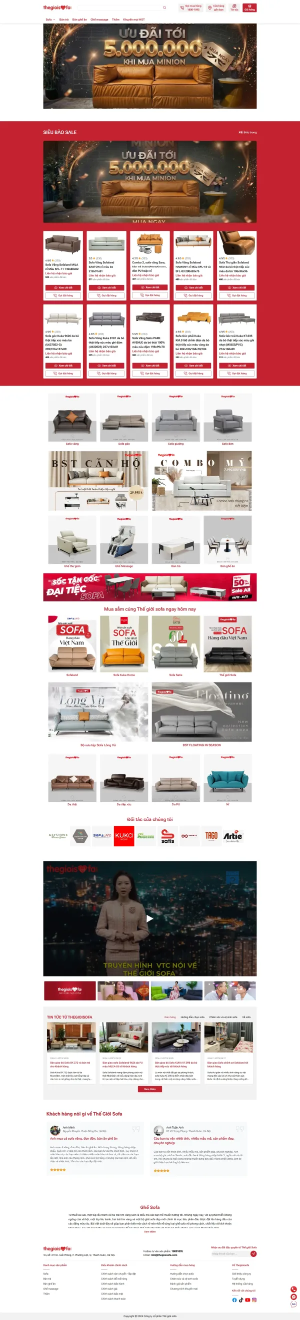 Mẫu website sofa gỗ óc chó mã số MN464