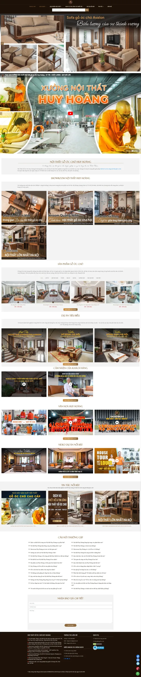 Mẫu website sofa gỗ óc chó mã số MN459