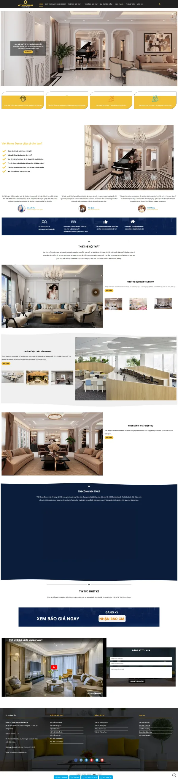 Mẫu Website nội thất MN083