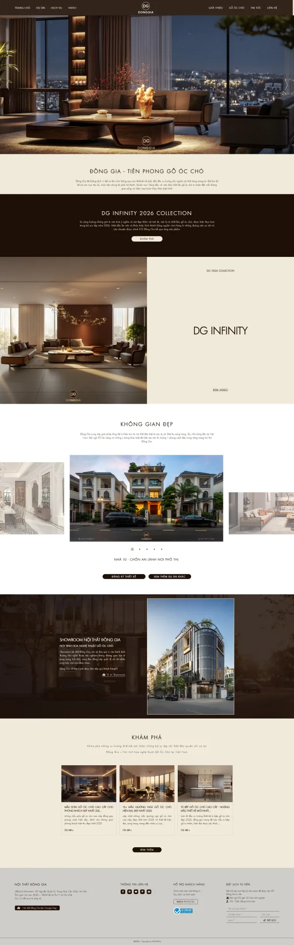 Mẫu website sofa gỗ óc chó mã số MN454