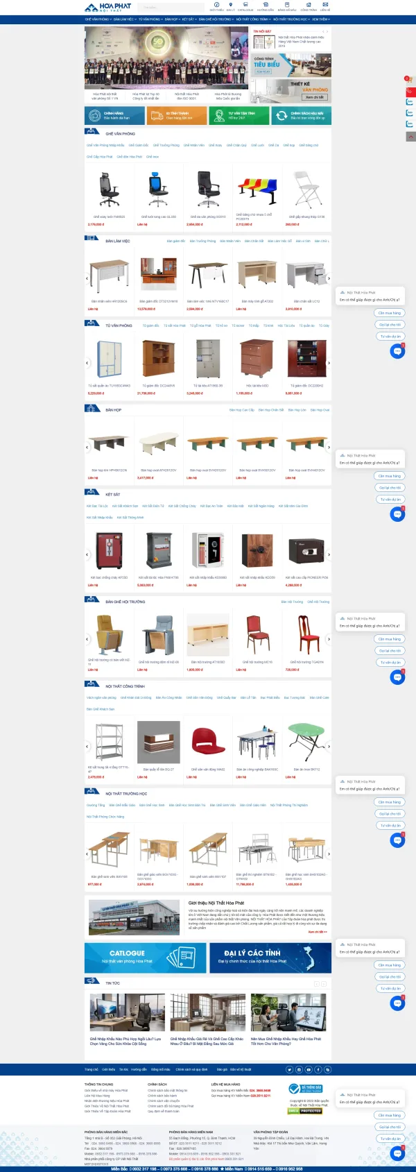 Mẫu Website nội thất văn phòng MN189