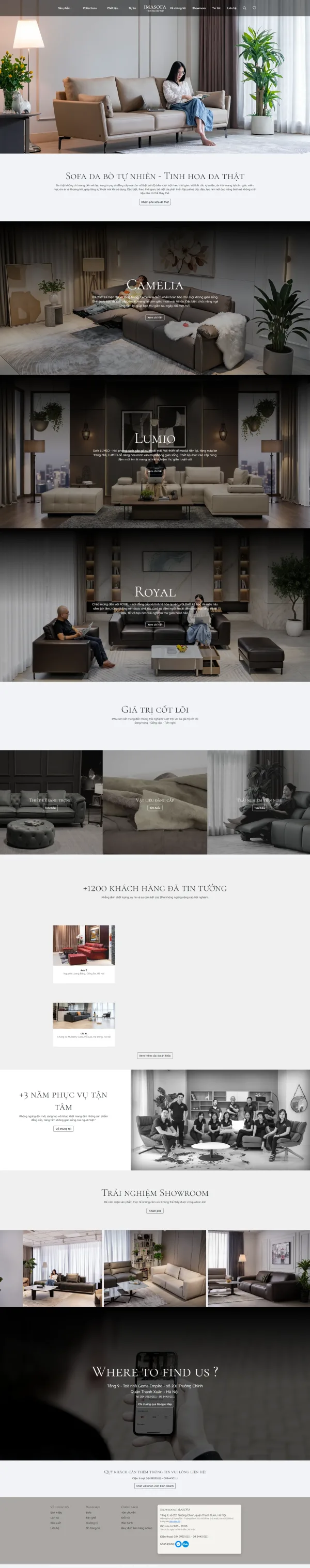 Mẫu website sofa gỗ óc chó mã số MN463