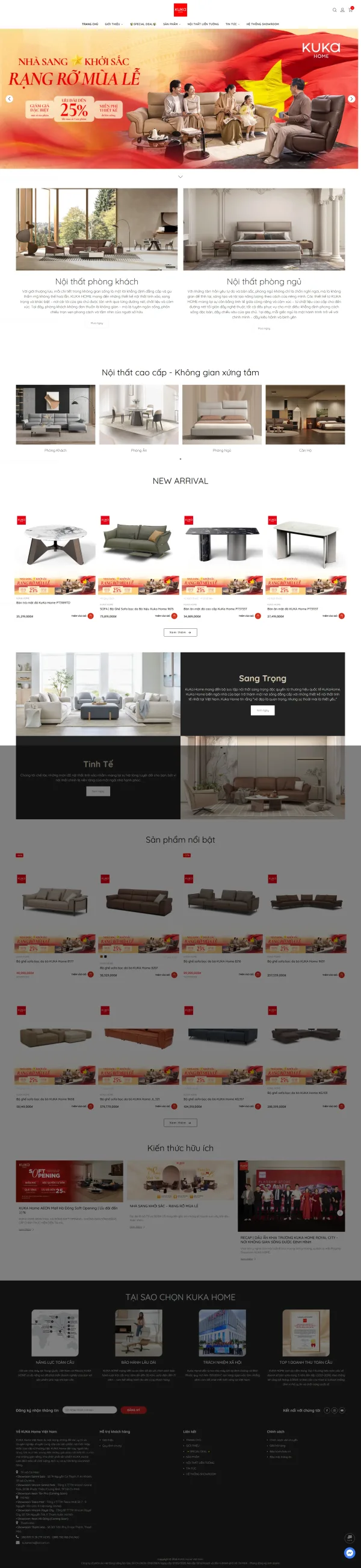 Mẫu website sofa gỗ óc chó mã số MN465