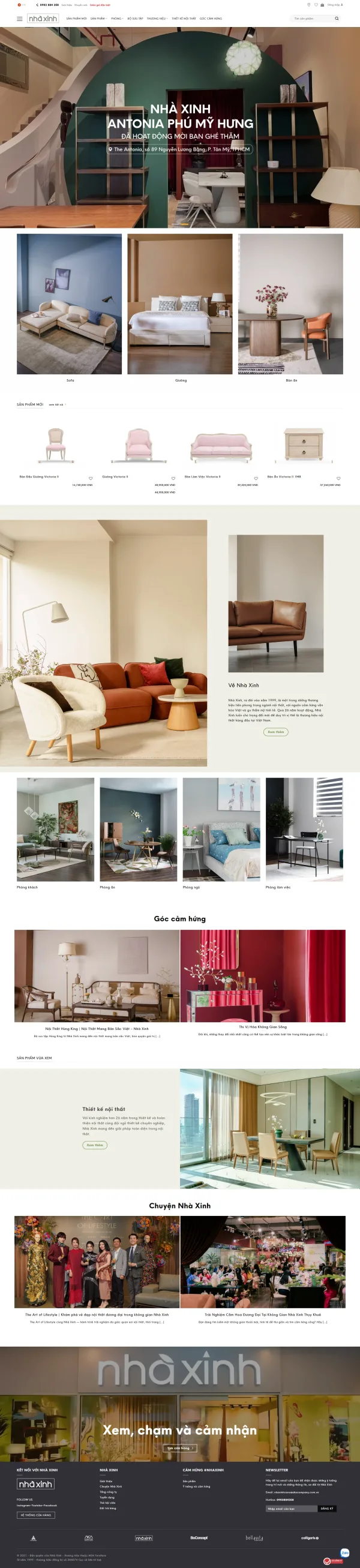 Mẫu website sofa gỗ óc chó mã số MN475