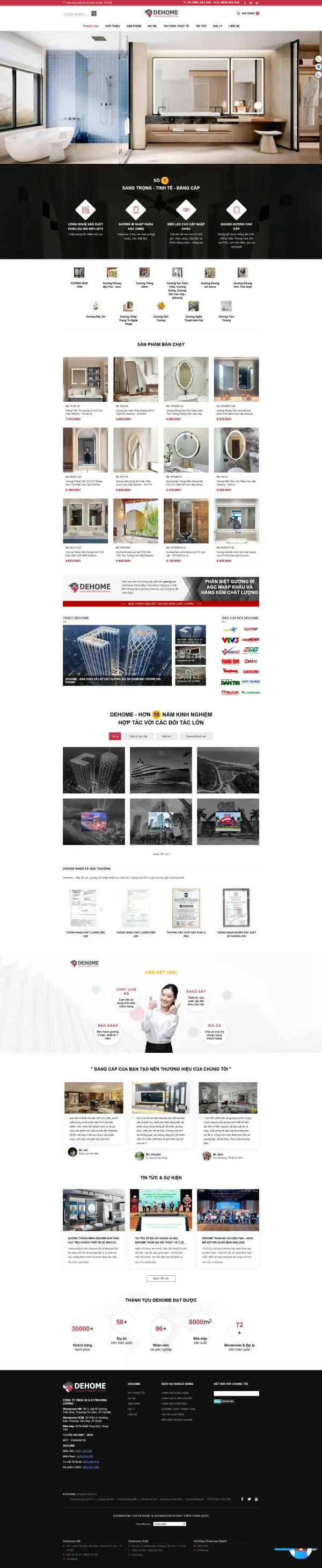 Mẫu Website Gương Trang Trí Mã Số MN524