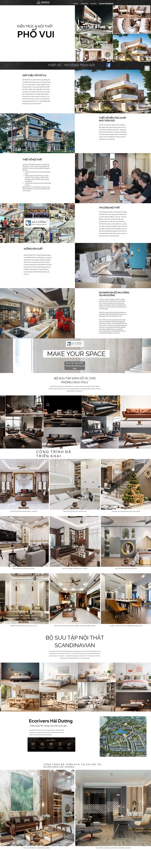 Mẫu Website thiết kế nội thất MN218